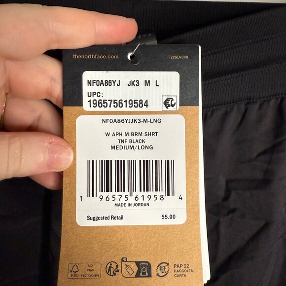 The North Face NWT Women's‎ Black Aphrodite Motion Shorts Size Medium Long - Picture 6 of 7